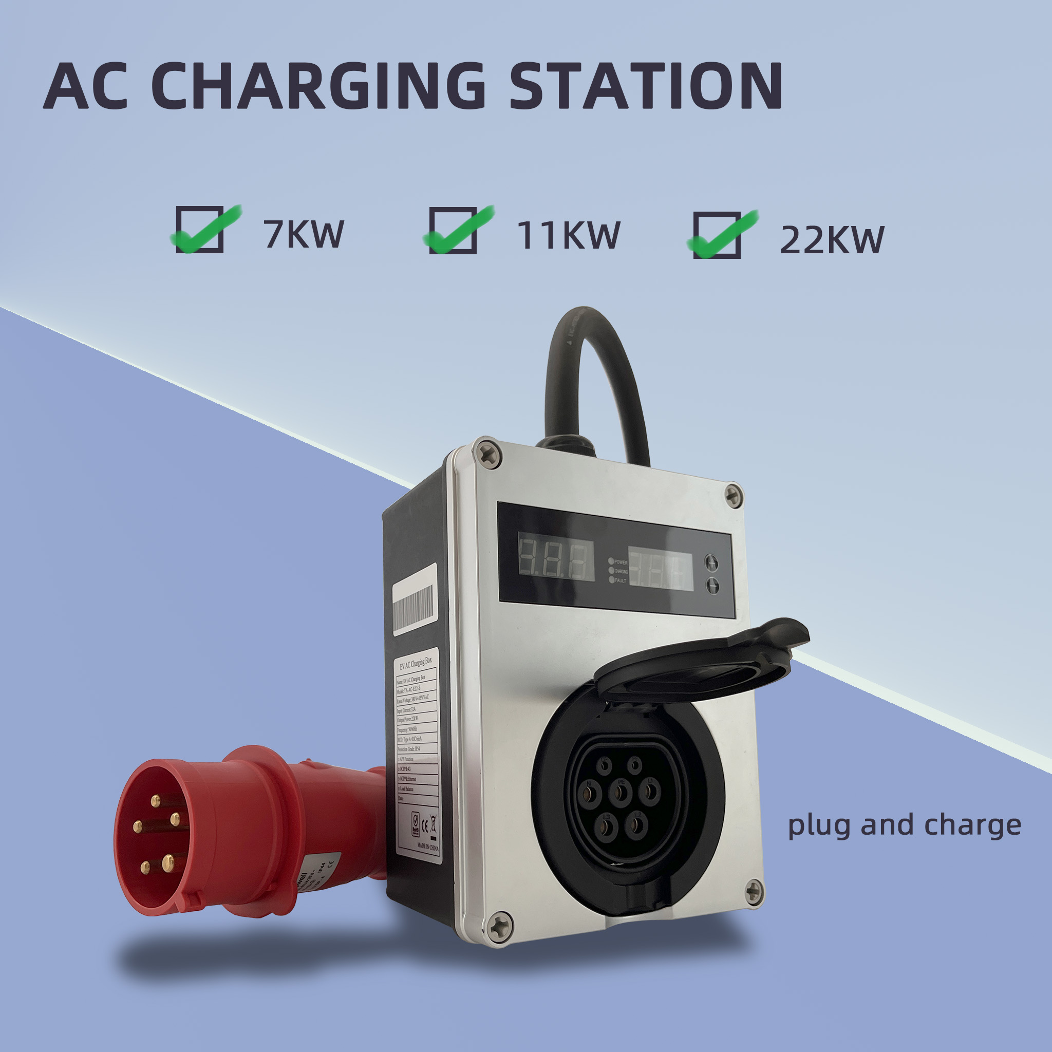 Pengisi Daya Portabel AC EV Ta - Type 2 Portable Ev Charger 11Kw Cee ulasan dan harga